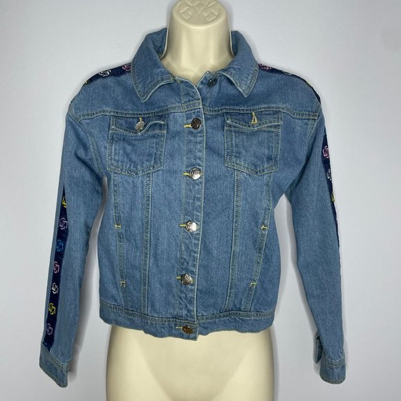 Norris Nuts Relaxed Denim Jacket Multi Logo Repeat - Picture 3 of 12